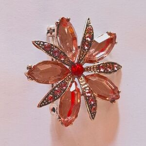 Vintage Brooch - Pink Rhinestones